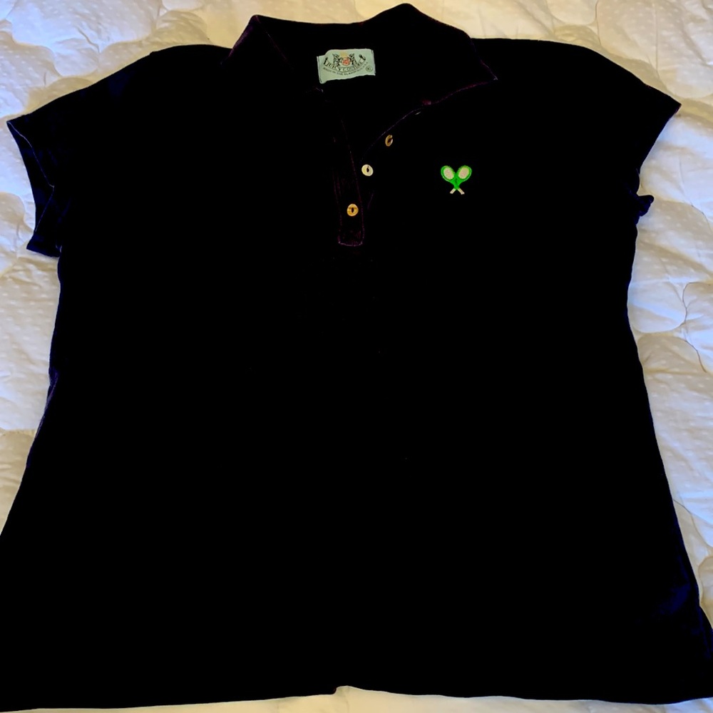 Juicy vintage tennis shirt. Navy